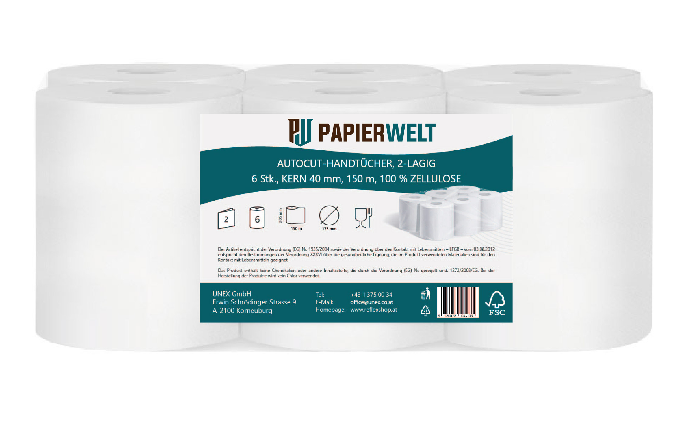 Autocut-Handtücher, 2 Lagig